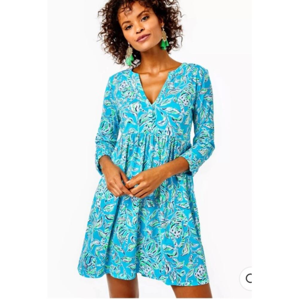 Lilly Pulitzer Blue and Green Dress